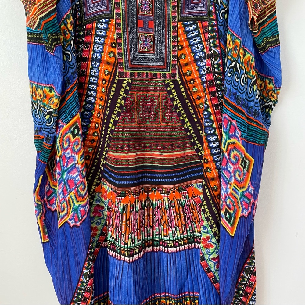Camilla Crystal  Round Neck Kaftan Maxi Dress in Ancient Paj Ndau - Picture 11 of 16
